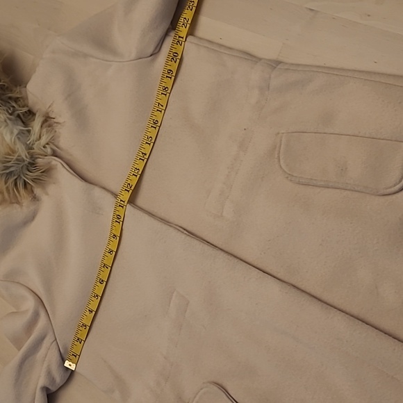 EUC BB Dakota Cream Faux Fur Hood Snap Front Closure Jacket - Picture 6 of 14